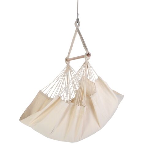 PROLOISIRS Hamac Toile Personal 105 Frange - Naturel
