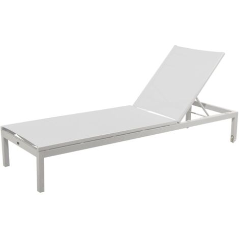 PROLOISIRS LETTINO PRENDISOLE CON RUOTE THEMA BIANCO, ARREDO, SDRAIO GIARDINO