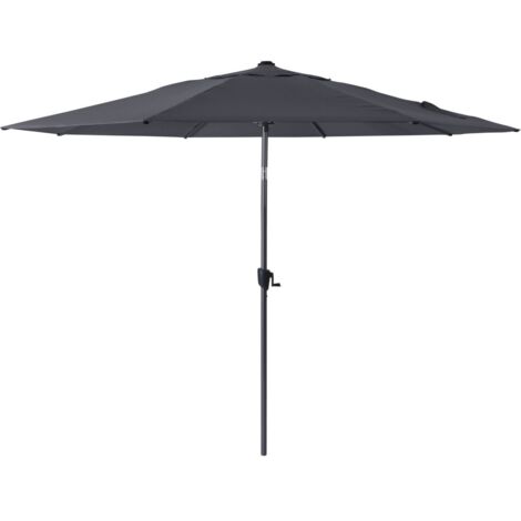 PROLOISIRS OMBRELLONE DA GIARDINO INCLINABILE CON MANIGLIA DIAMETRO 300CM GRIGIO, ARREDO