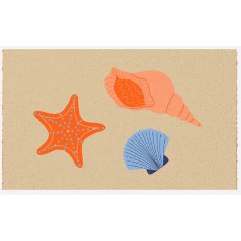 PROLOISIRS Paillasson 75x45 Fibre Naturelle - Coquillages