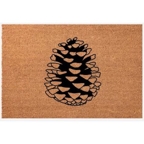 PROLOISIRS Paillasson 75x45 Fibre Naturelle - Pomme de Pin