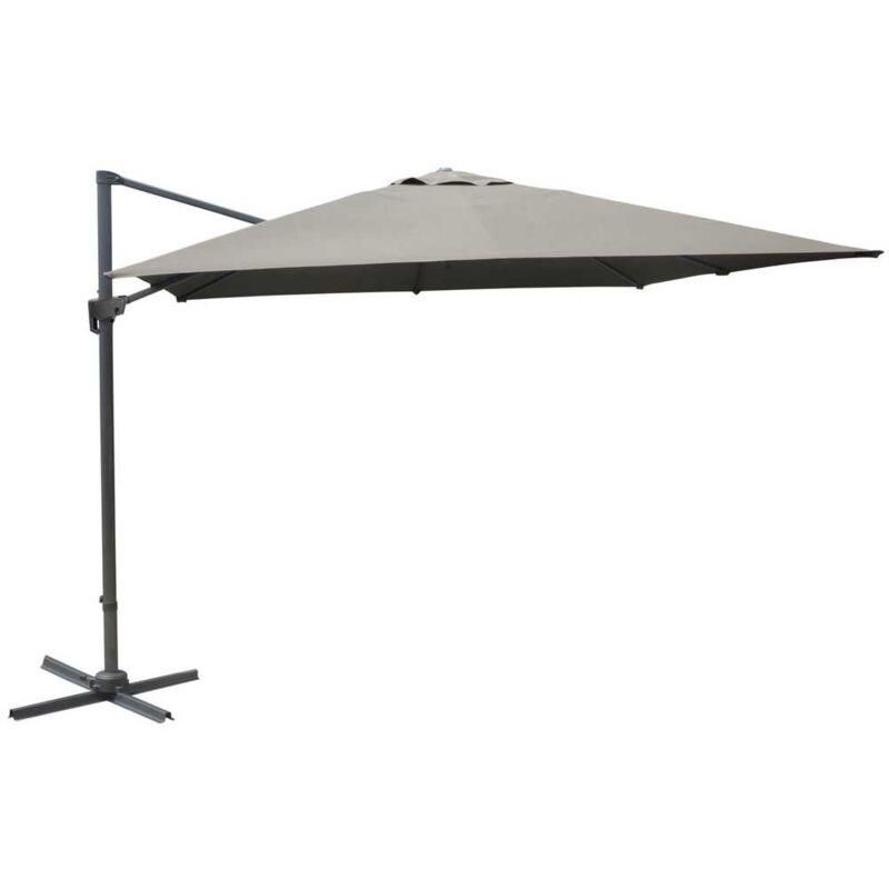 Parasol alu déporté 3x4 taupe - Proloisirs