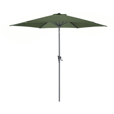 PROLOISIRS Parasol de jardin droit inclinable Manivelle Ø 300 cm en Aluminium et acier - kaki