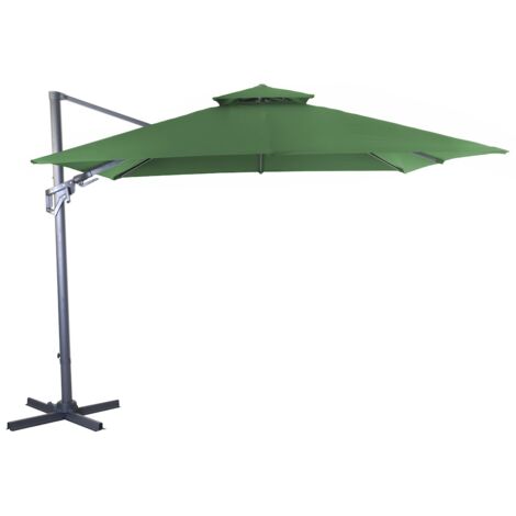 PROLOISIRS Parasol déporté - CLIM - Aluminium - 3x3 - Amande
