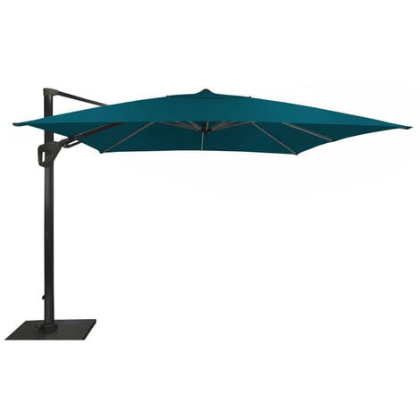PROLOISIRS Parasol déporté Elios Sunbrella 3 x 3 m en Alu - marine - inclinable et orientable