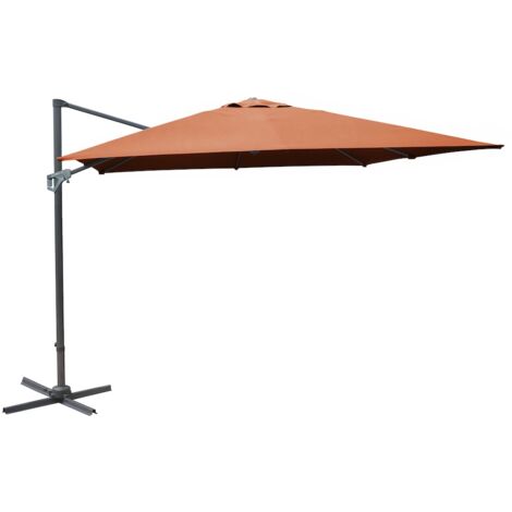 PROLOISIRS Parasol déporté - NH - Aluminium - Ø300 - Sienne
