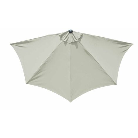 PROLOISIRS Parasol droit 1/2 - Longueur 300 cm - Toile écrue - Aluminium