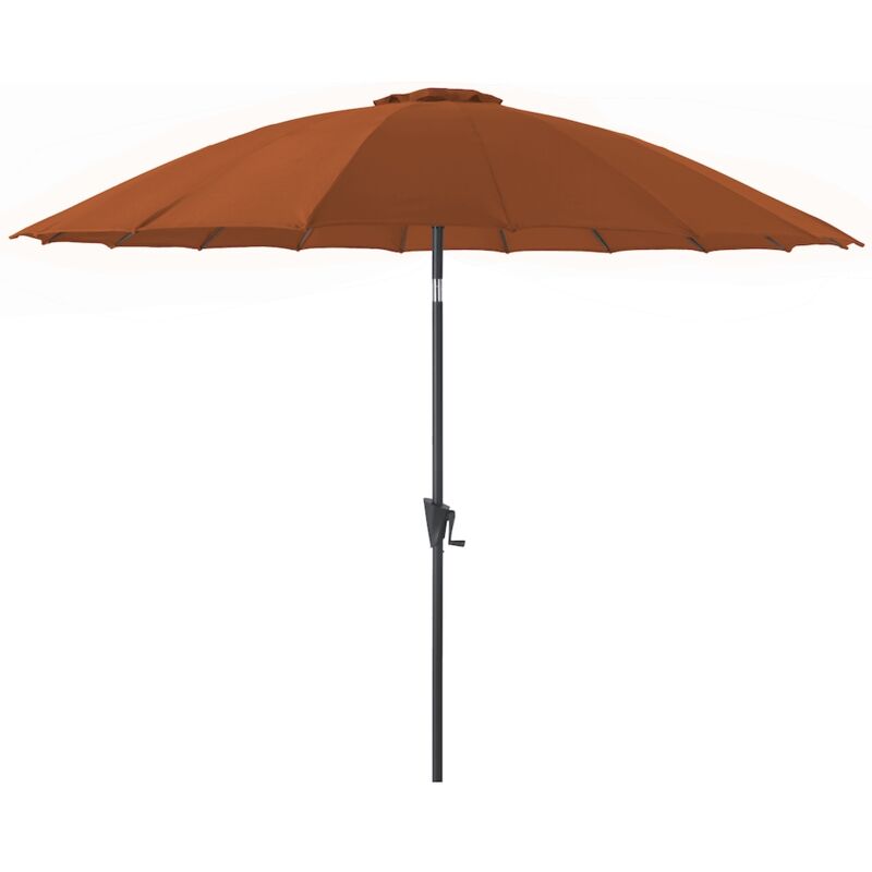 Parasol droit pagode - pagode - Aluminium époxy - Fibre de verre - Ø300 - Sienne - Proloisirs