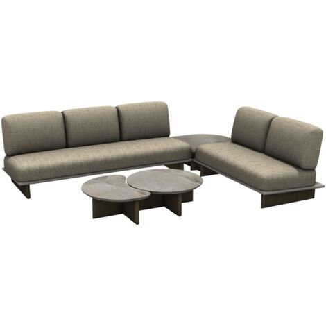 PROLOISIRS SALOTTO ANGOLARE KETCH 5 PEZZI CREMA E BEIGE, ARREDO, SALOTTI DA ESTERNO