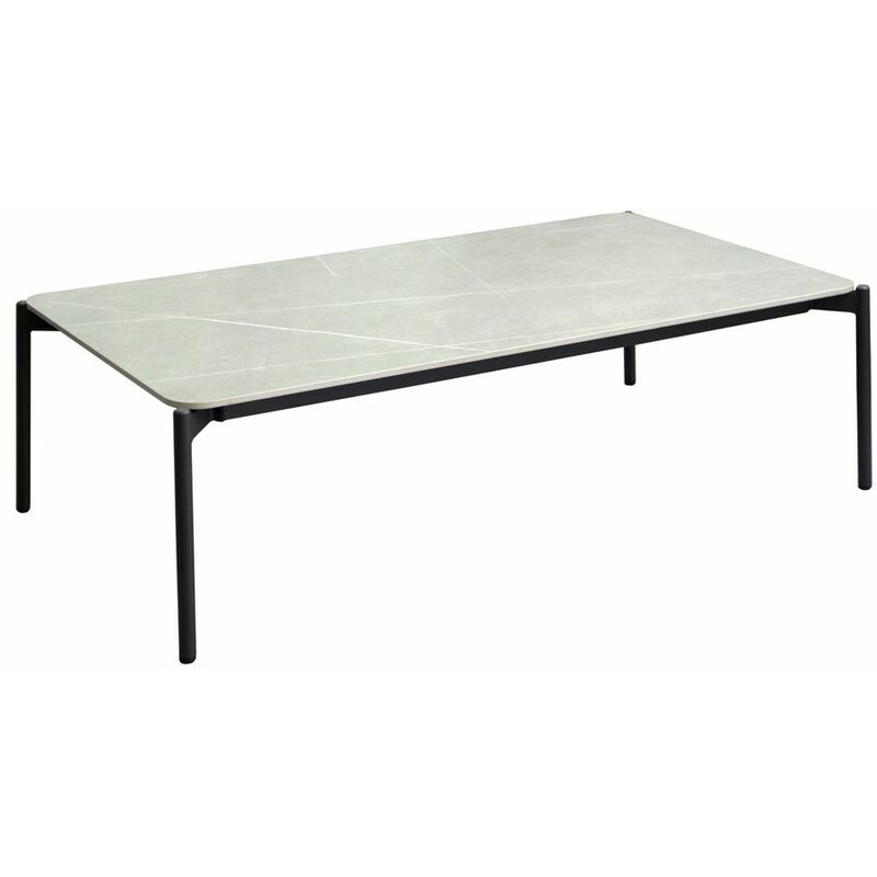 Table basse de jardin Ambiance en aluminium/céramique - graphite - Proloisirs