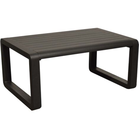 PROLOISIRS Table basse de jardin rectangulaire Quenza II - graphite 90 x 40 x 60 cm
