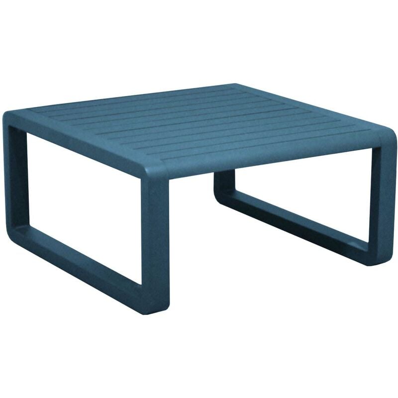 Table basse de jardin en aluminium 80x80 cm Tonio - Bleu
