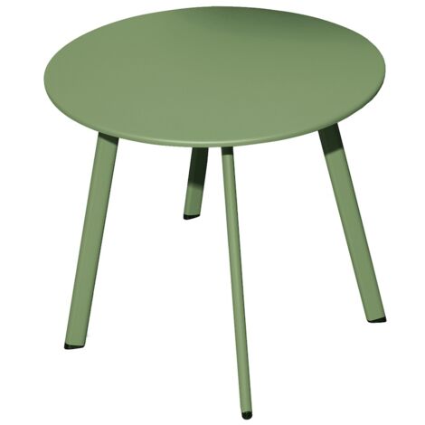 PROLOISIRS Table basse - MASSAÏ - Acier époxy - Ø60 cm - Amande