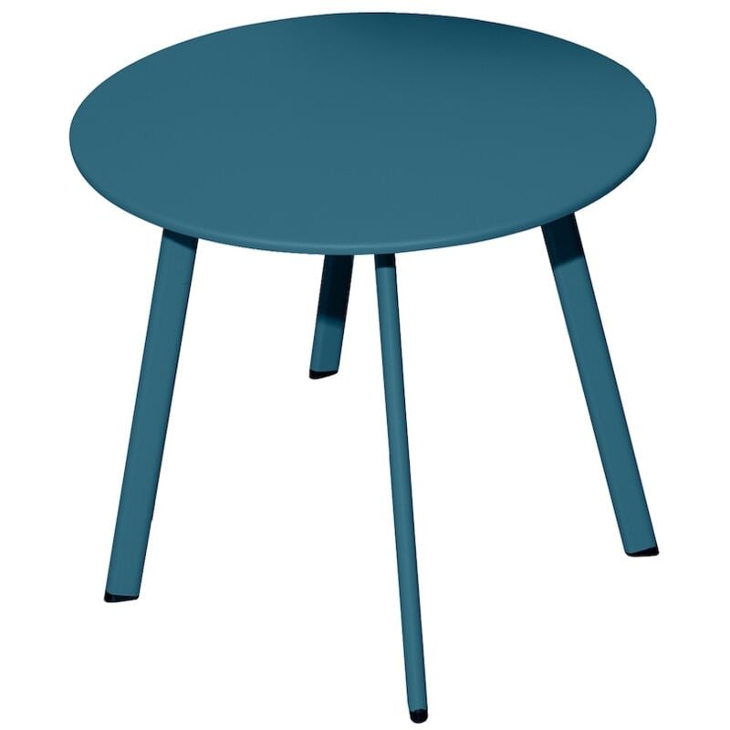 Proloisirs - Table basse - massaï - Acier époxy - Ø60 cm - Bleu