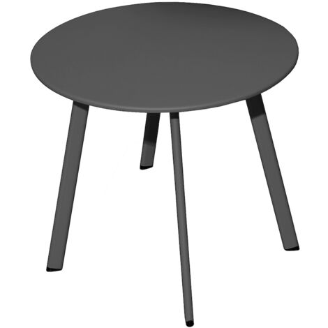 PROLOISIRS Table basse - MASSAÏ - Acier époxy - Ø60 cm - Graphite