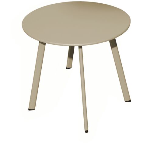 PROLOISIRS Table basse - MASSAÏ - Acier époxy - Ø60 cm - Sand