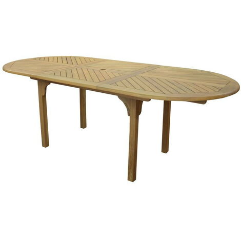PROLOISIRS Table De Jardin Durban Ovale - 160/220X100