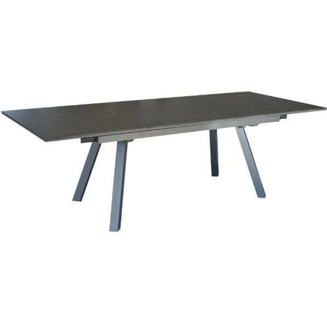 Table de jardin Agra 150/200/250 cm avec plateau Verre - Proloisirs