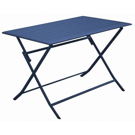 PROLOISIRS Table de jardin rectangulaire Lorita - bleu 110 x 71 x 70 cm
