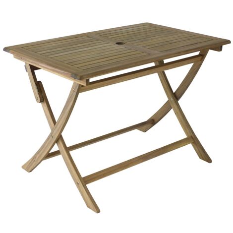 PROLOISIRS Table pliante - SOPHIE - Acacia FSC 100% - 110 x 70 cm