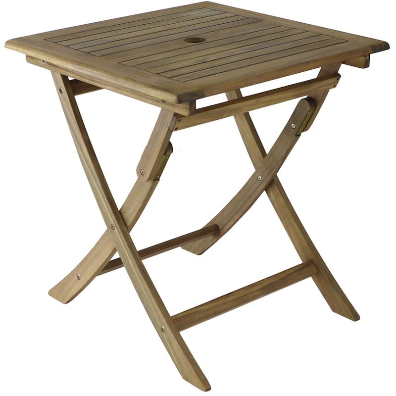 Proloisirs - Table pliante - sophie - Acacia fsc 100% - 70 x 70 cm