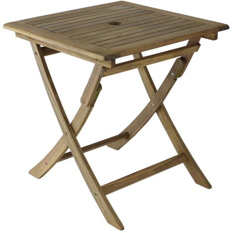 PROLOISIRS Table pliante - SOPHIE - Acacia FSC 100% - 70 x 70 cm