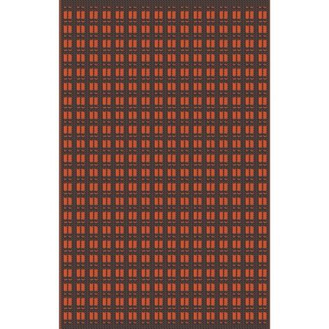 PROLOISIRS Tapis d’extérieur pour salon détente ou repas paprika/graphite 240 x 150 cm