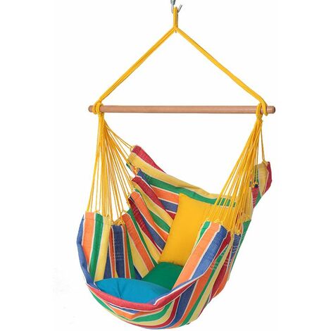 PROLOISIRS Toile de hamac chaise suspendue avec bois d'écartement - alegria