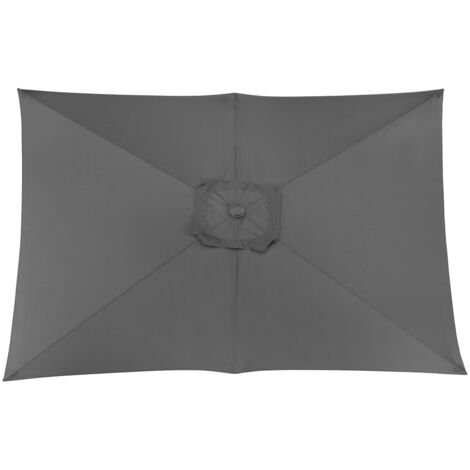 PROLOISIRS Toile Parasol Mat Droit 3x2 par 6 Polyester 200gr SD - Gris