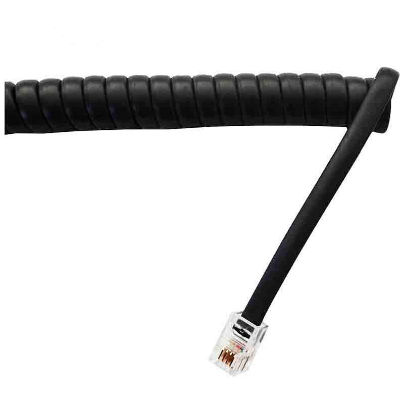 

Prolongacion telefonica 2m 4 vias macho-macho mini negro rizada - EDM