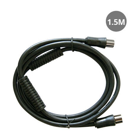 Prolongador coaxial Macho a Hembra Negro / 1.5M + filtro GSC 002601352