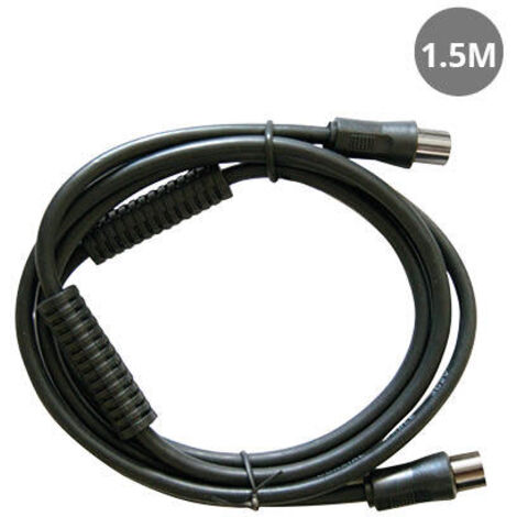 Prolongador coaxial Macho a Hembra Negro / 1.5M + filtro GSC 002601352