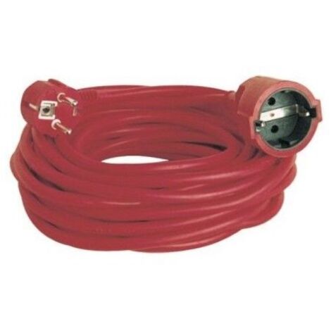 Prolongador de cable eléctrico rojo 25 metros 3x1,5 mm 3680W