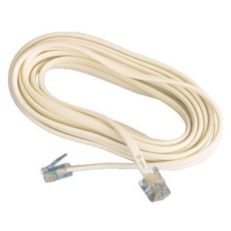 Prolongador de cable telefónico macho-macho BLANCO 4.5 metros GSC 2600951