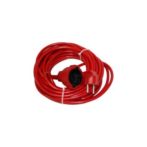 Cable alargador de plástico de alta calidad con interruptor giratorio y  cubierta textil 5m H05VV-F 3G1,5 negro/blanco