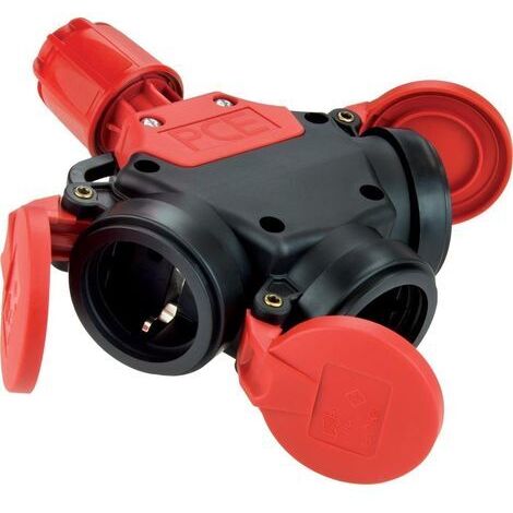 Prolongador IP 44 Vollgummi + tapa de bisagra