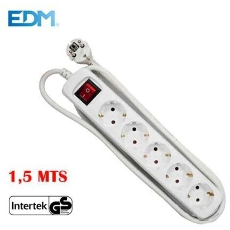 PROLONGADOR SCHUKO 5 TOMAS 31.5 1.5 M. C/INTERRUPTOR