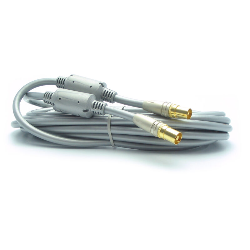 

Metronic 418006 - Prolongador coaxial TV HD macho/macho 5m, blindado antiparásitos, tomas doradas 9,52mm