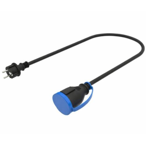 Prolongadores 3x1.5 T.T. con tapa y enchufe redondo 16A IP54