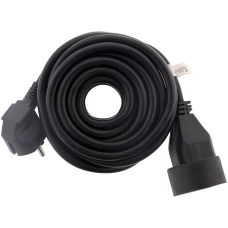 Prolongateur 16A 2P+T HO5VV-F 3G1,5mm² - Noir 10m - Zenitech