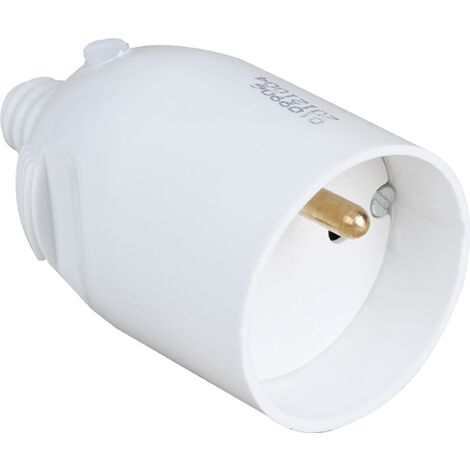 Prolongateur 16A femelle coiffe blanche (étiquette unitaire) sans anneau