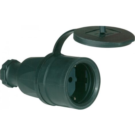Prolongateur 2p+ IP 44 caoutchouc+ avec couvercle