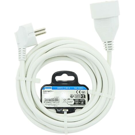 Prolongateur 5 mètres IP20 Blanc - SIANCE