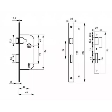 Prolongateur avec verrouillage additionnel - FERCO - SH - U 24 x 6 - 500