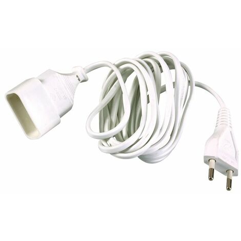 PROLONGATEUR BLANC 2X0,75MM 2M DHOME
