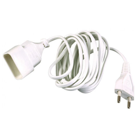 Prolongateur cable méplat blanc  h03 vv-h 2f 2 x 0,75 mm² 5