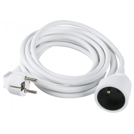 Prolongateur Cable Souple Blanc  H05 Vv-f 3g 1,5 Mm² 3
