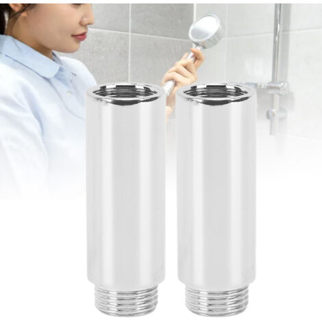 Prolongateur de Douche en Acier Inoxydable Chromé - Bras d'Extension pour Douche Portative - 2 Pièces de 6.1cm