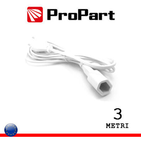 Prolongateur de prise électrique mâle-femelle 4mm White 3m Pepb08s-3-w