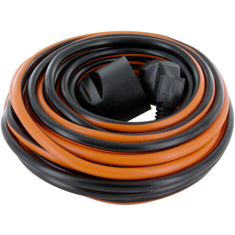 PROLONGATEUR DUAL COLOR - CHACON - NOIR ORANGE - H05VV-F 3G1,5 - 10 M 66741